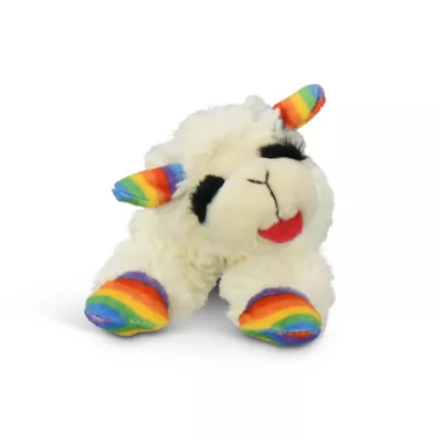 Product Multipet Lamb Chop w/ Rainbow Pattern Squeaker Plush Dog Toy