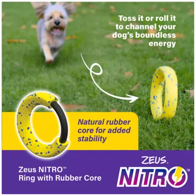 Product Zeus Nitro Dog Toy Weighted Ring Roller, 16cm (6.3in)