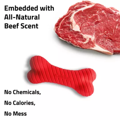 Product Playology Dual Layer Bone Beef Scent Chew Dog Toy