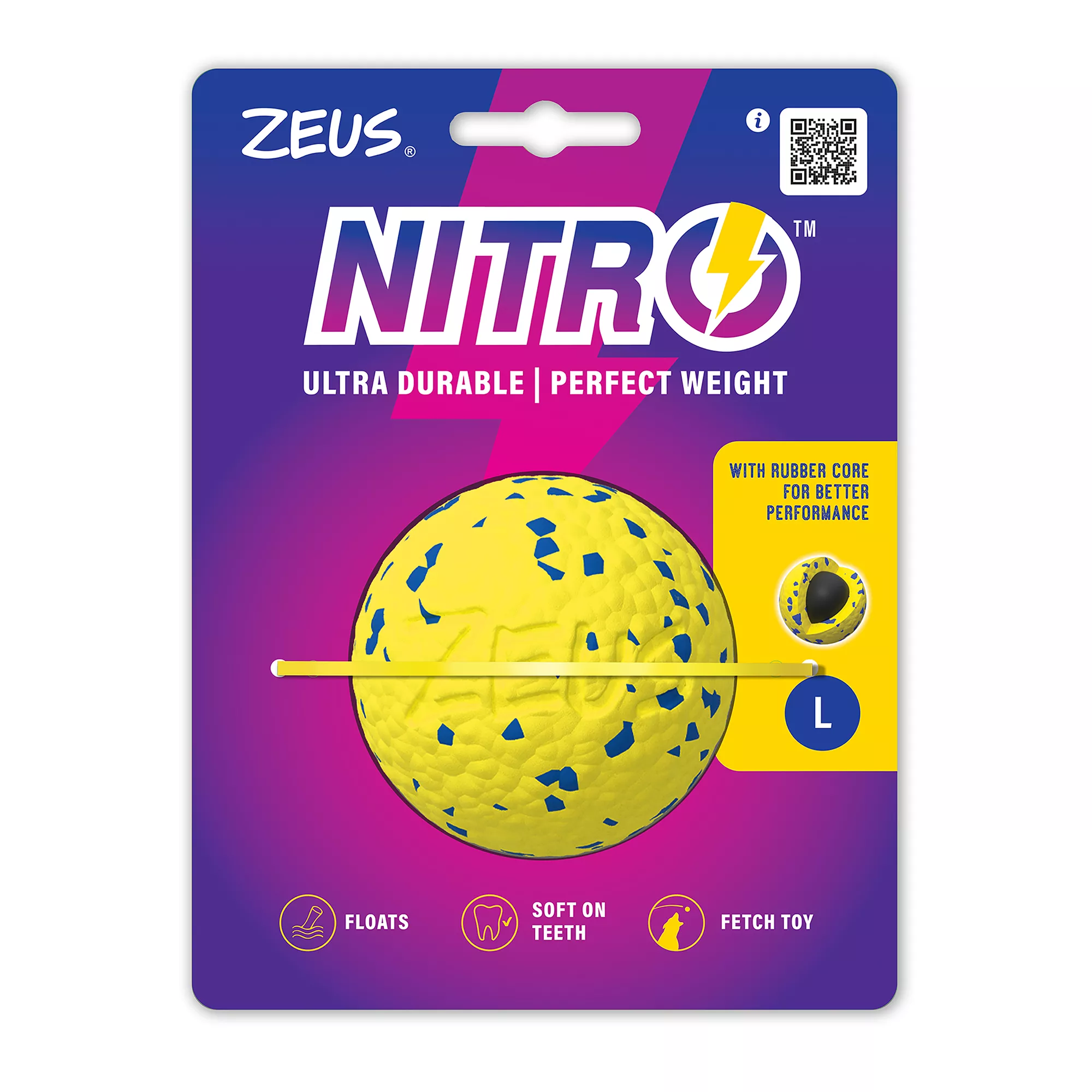 Zeus Nitro Dog Toy Weighted Ball