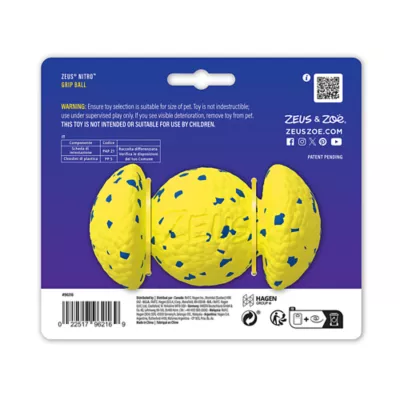 Product Zeus Nitro Dog Toy Weighted Grip Ball, 12.4cm (4.9in)