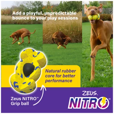 Product Zeus Nitro Dog Toy Weighted Grip Ball, 12.4cm (4.9in)