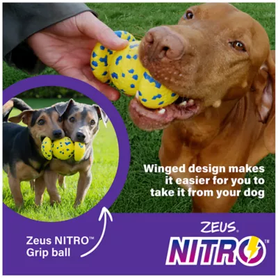 Product Zeus Nitro Dog Toy Weighted Grip Ball, 12.4cm (4.9in)
