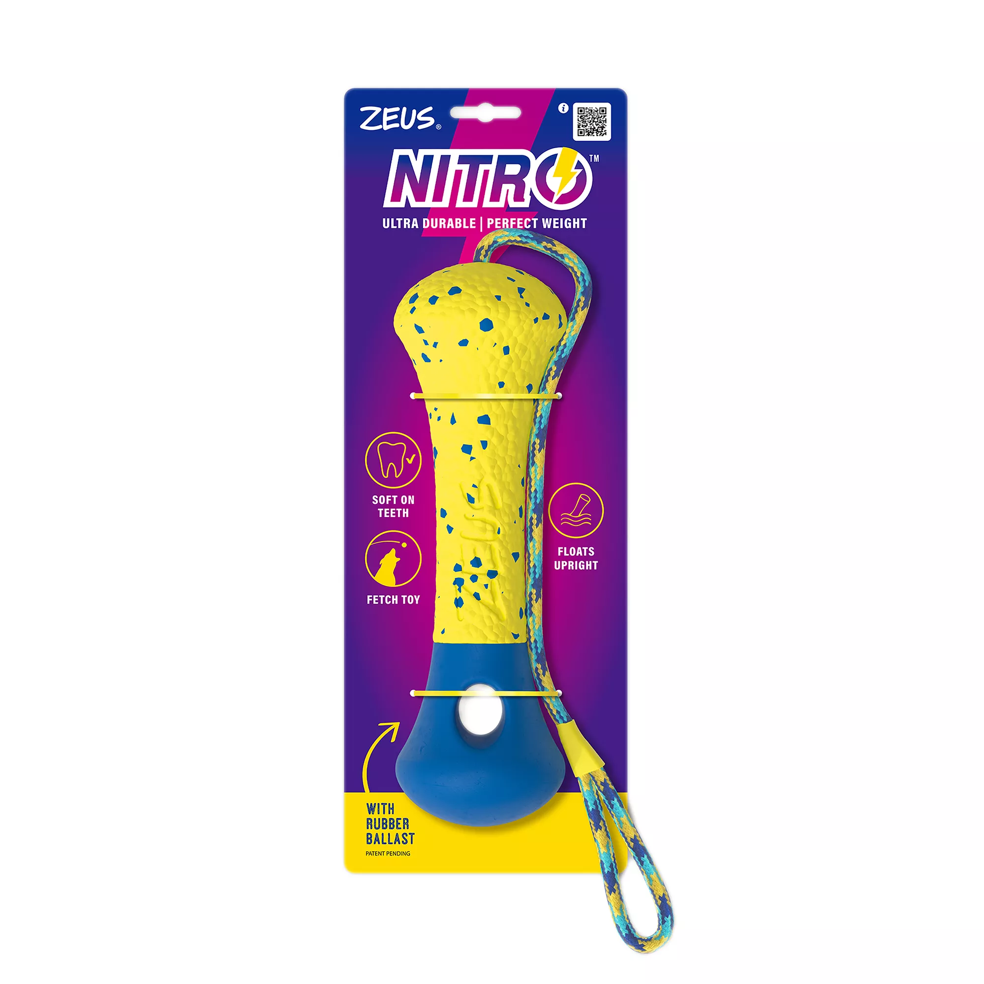 Zeus Nitro Dog Toy Weighted Buoy with Rope, 26cm (10in)