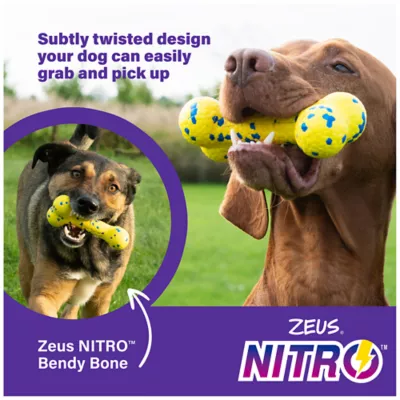 Product Zeus Nitro Dog Toy Bendy Bone, 16cm (6.3in)