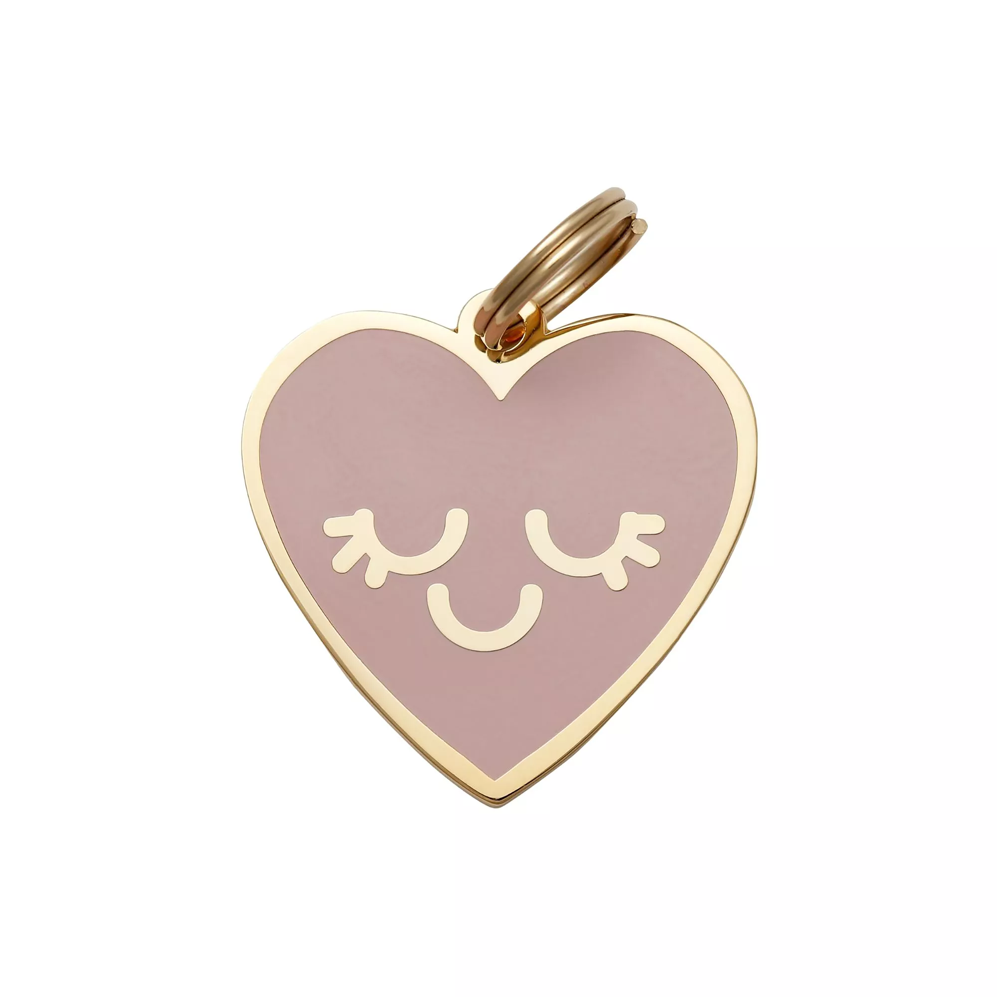 Two Tails Pet Company - Smiling Heart Personalized Pet ID Tag