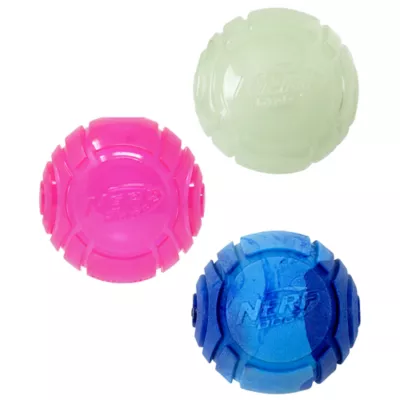 Product Nerf Scent Glow-In-The-Dark Light Balls Dog Toy 3 Count