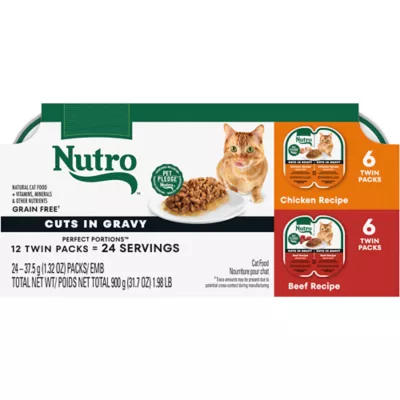 Product Nutro Cat - Wet Food, Cuts in Gravy, Split Cup, Variety Pack, 12 CT, 31.7 OZ
