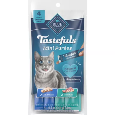 Product Blue Buffalo Tastefuls Mini Purées Cat Food Complement Variety Pack