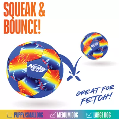 Product Nerf Color Grip Squeaker Ball Dog Toy