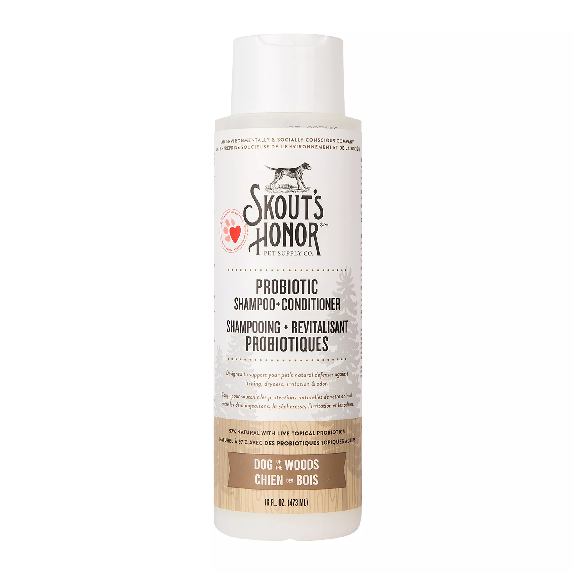 Skout's Honor Probiotic Shampoo + Conditioner for Dogs - Dog of the Woods, 16 oz