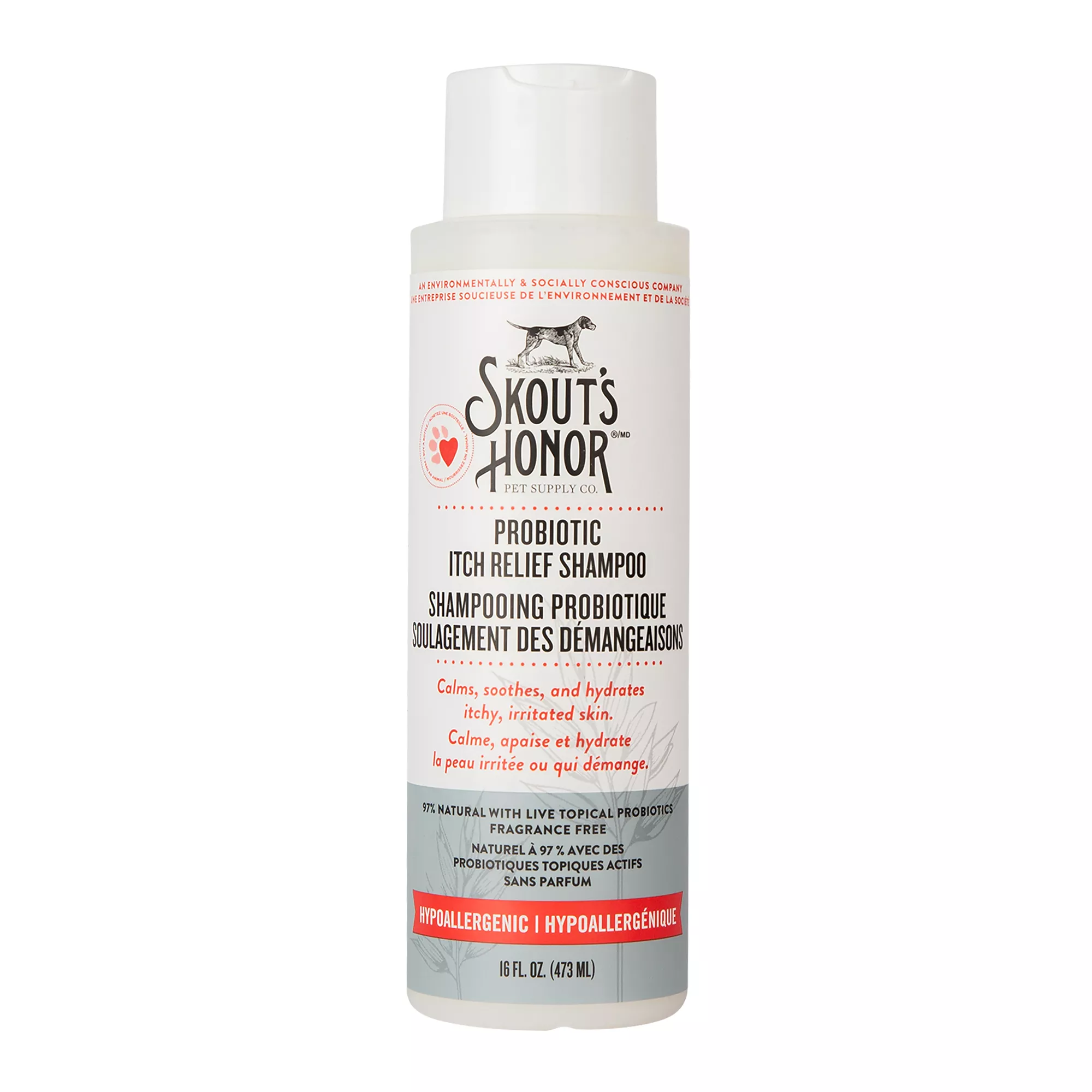 Skout's Honor Probiotic Itch Relief Hypoallergenic Shampoo for Dogs - 16 oz