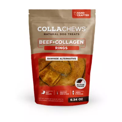 Product Collachews Rawhide Alternative Adult Dog Chew - Beef + Collagen Rings 6.34 oz