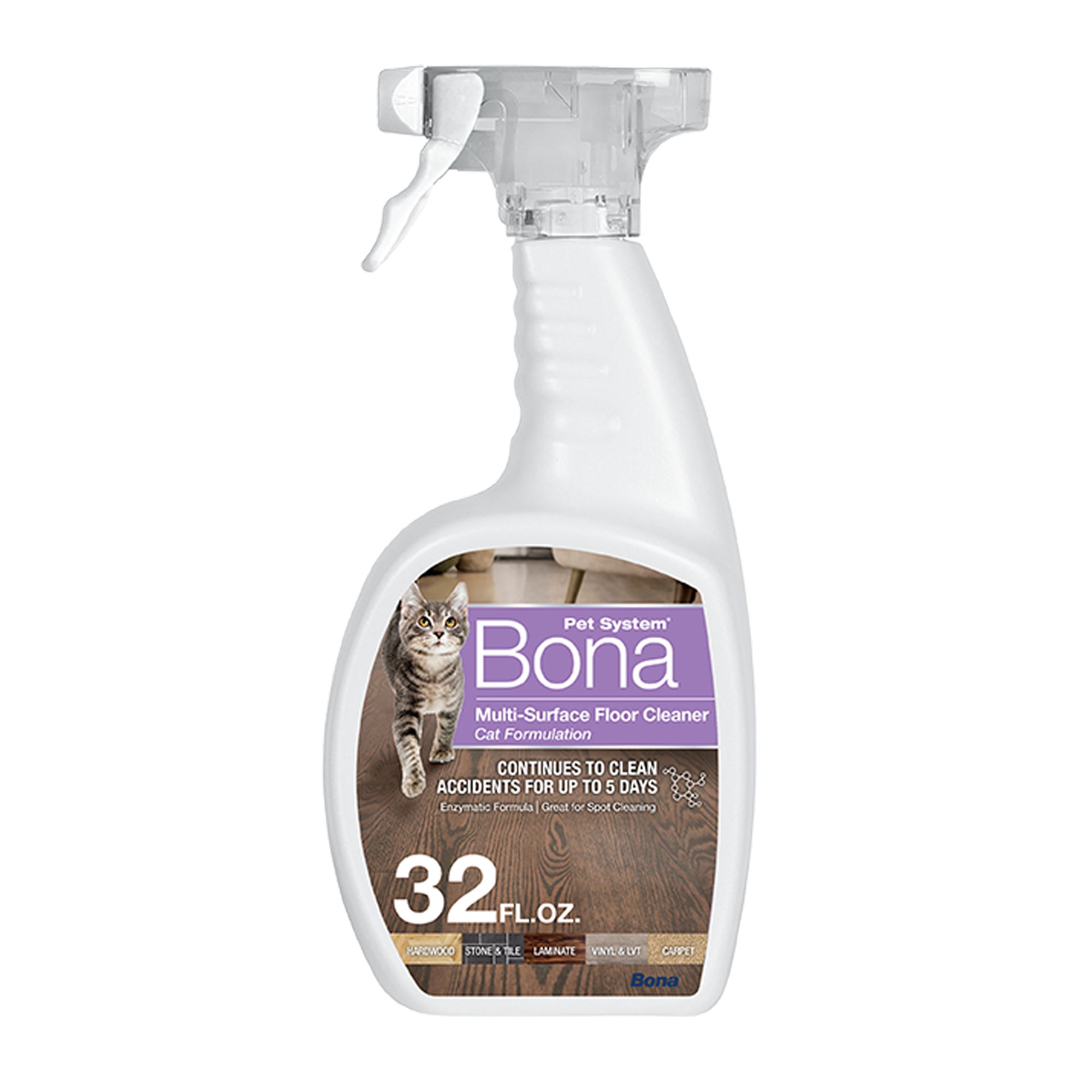 Bona® Pet System Enzymatic Multi-Surface Floor Cleaner For Cat Odors & Messes, 32 Oz