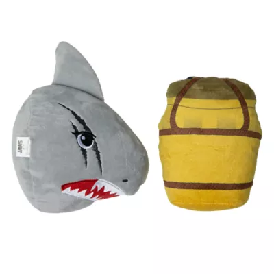 Product GMason Jaws Shark Bucket Plush Dog Toy 2-Pack