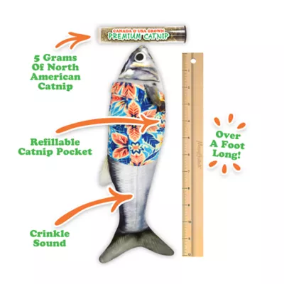 Product Meowijuana® Get Kickin' Big Fishy Tourist Catnip Kicker Cat Toy