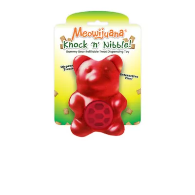 Product Meowijuana® Knock 'n' Nibble Gummy Bear Treat Dispensing Cat Toy