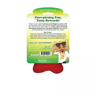 Product Meowijuana® Knock 'n' Nibble Gummy Bear Treat Dispensing Cat Toy