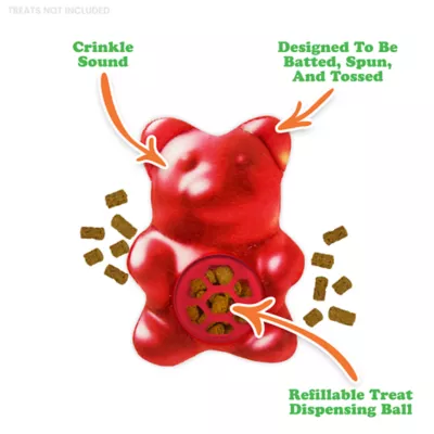 Product Meowijuana® Knock 'n' Nibble Gummy Bear Treat Dispensing Cat Toy