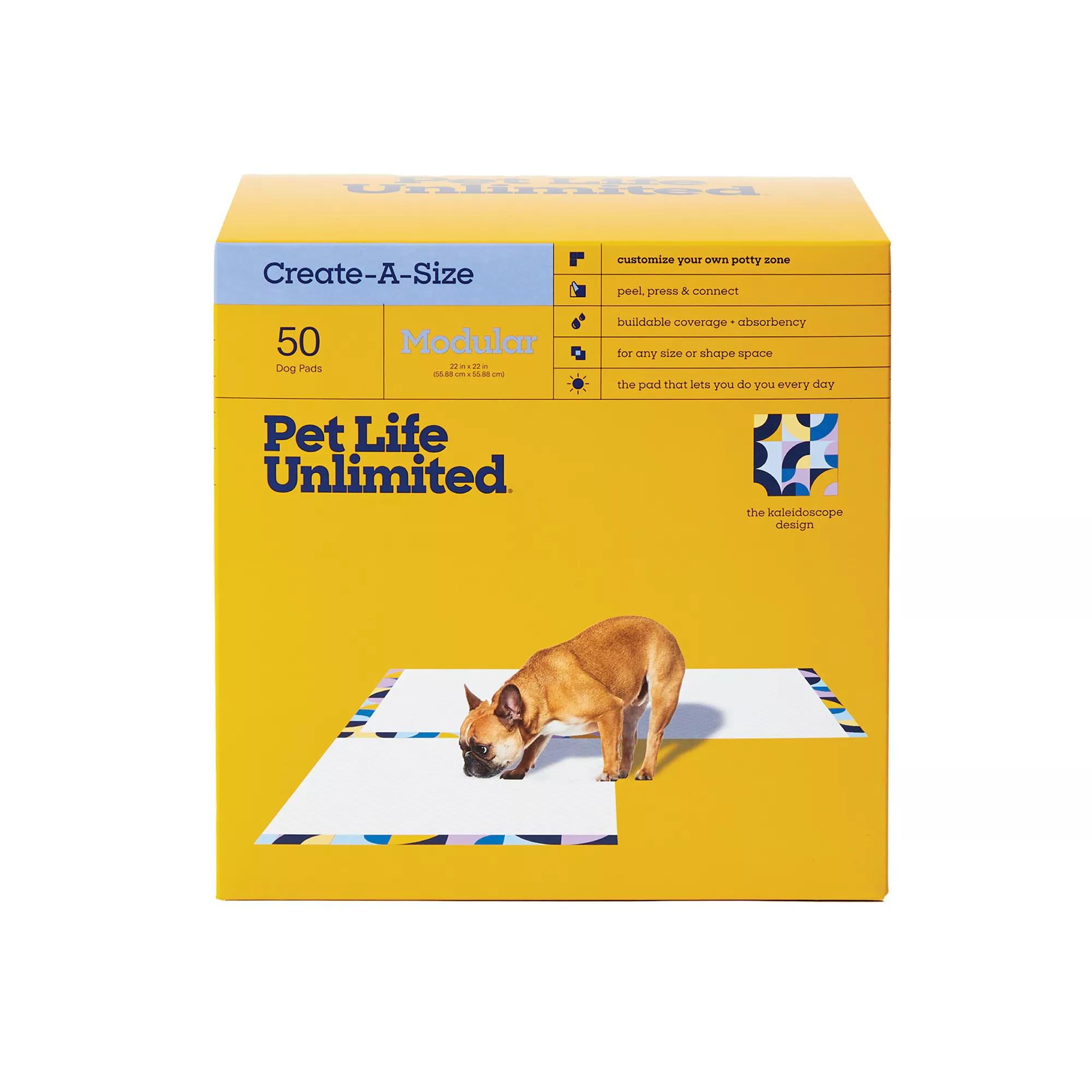 Pet Life Unlimited Create-A-Size Dog Pads, Modular, 50ct