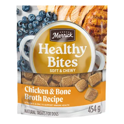 Merrick Healthy Bites Bone Broth Adult Dog Food Topper & Dog Treat - Natural, Beef - Image 1