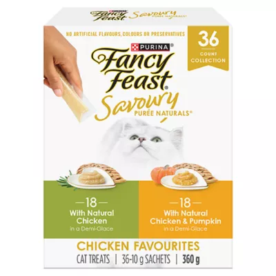 Product Fancy Feast Cat Treats - Savoury Puree Chicken Variety Pack 1.44 KG