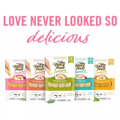 Product Fancy Feast Savoury Puree Naturals Cat Treats - Natural Shrimp & Tuna