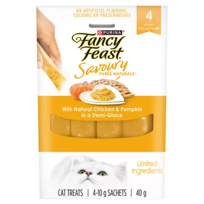 Product Fancy Feast Savoury Puree Naturals Cat Treats - Natural Chicken & Pumpkin