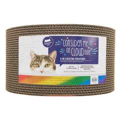 Product Whisker City the 3-in-1 Rainbow Nesting Cat Scratcher
