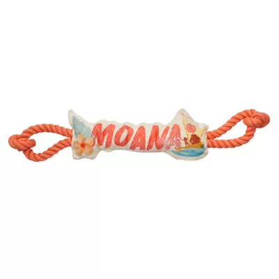 Product Disney Moana Squeaker Crinkle Rope Plush Dog Toy