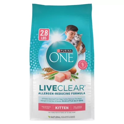 Product Purina ONE LiveClear Allergen Reducing Dry Kitten Food 2.8 LB
