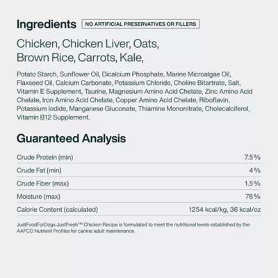 JustFoodForDogs JustFresh All Life Stages Fresh Dog Food - Chicken, 12 oz - Image 9