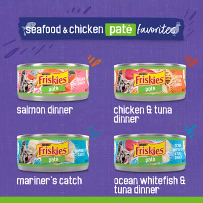 Product Friskies® Seafood & Chicken Pate Adult Cat Wet Food - Variety Pack, 5.5 Oz, 40 Count