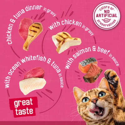 Product Purina Friskies Surfin' & Turfin' Pate Favorites Wet Cat Food - Variety Pack, 48 CT, 264 OZ