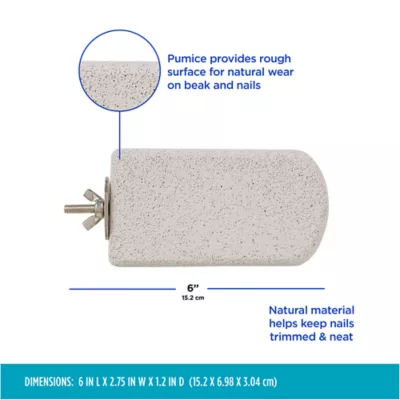 All Living Things® Pumice Bird Perch - Bird Beak & Nail Care for Medium Birds - Image 3
