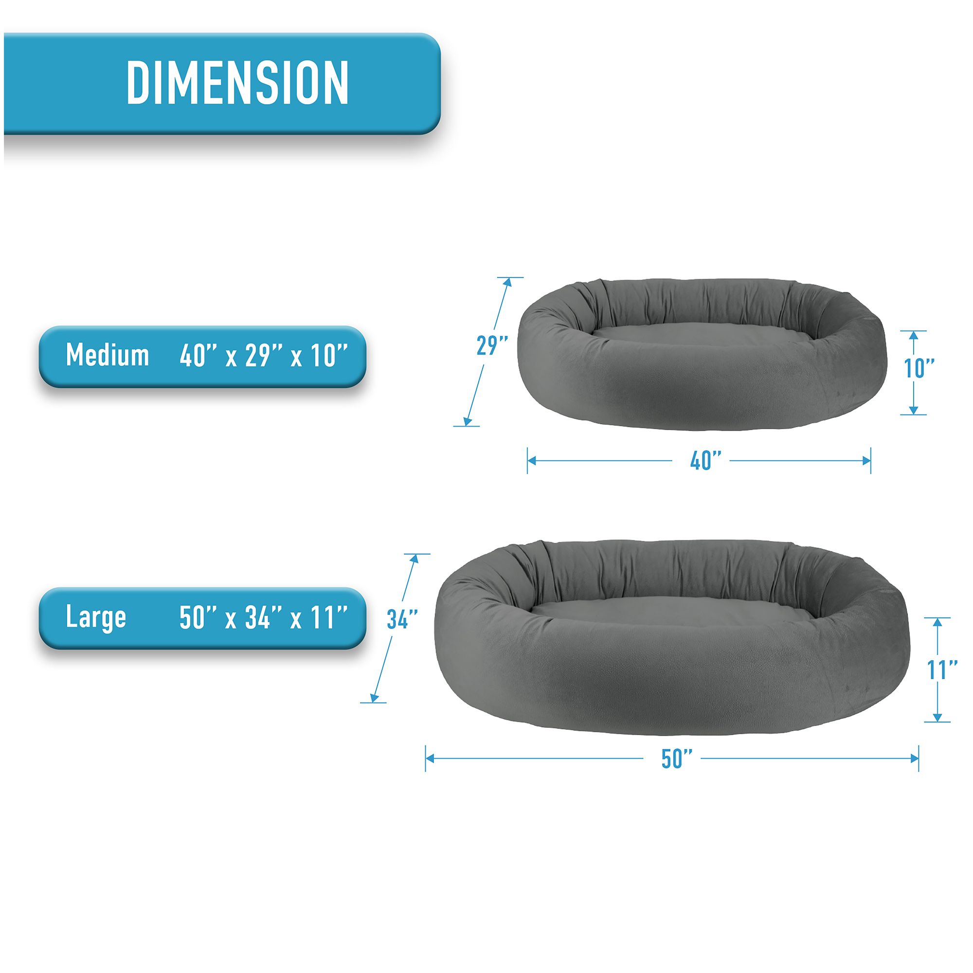 Arlee Home & Pet Orbit Orthopedic Eco-Friendly Memory Foam Pet Bed - thumbnail 5