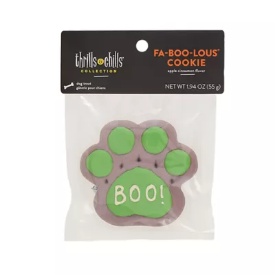 Product Thrills and Chills Boo! Decorated Paw Cookie Dog Treat 1 Count 2 OZ