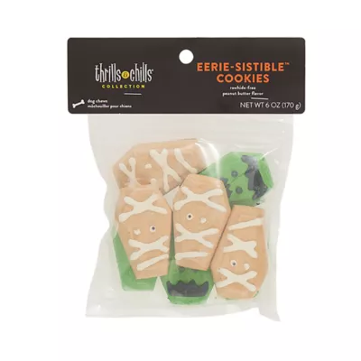Product Thrills and Chills Rawhide Alternative Coffin Dog Treats 8 Count 6 OZ