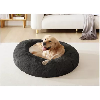 Arlee Home & Pet Shaggy Calming Orthopedic Eco-Friendly Donut Pet Bed - Image 1