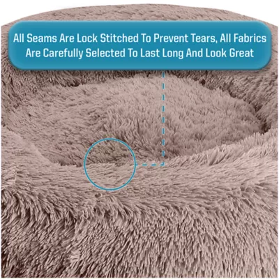 Arlee Home & Pet Shaggy Calming Orthopedic Eco-Friendly Donut Pet Bed - Image 6