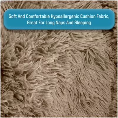 Arlee Home & Pet Shaggy Calming Orthopedic Eco-Friendly Donut Pet Bed - Image 4