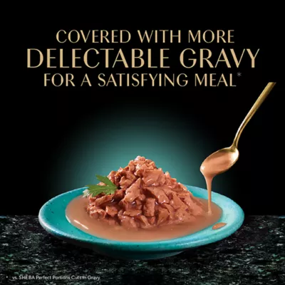 Product SHEBA Perfect Portions Gravy Indulgence - Salmon, White Fish, 31.7 OZ