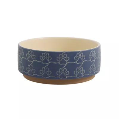 Top Paw® Quilted Paws Ceramic Dog Bowl - Image 1