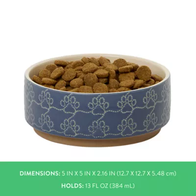 Top Paw® Quilted Paws Ceramic Dog Bowl - Image 4