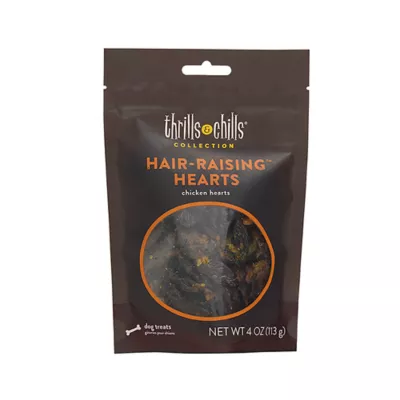 Product Thrills and Chills Chicken Hearts Dog Treats 4 OZ