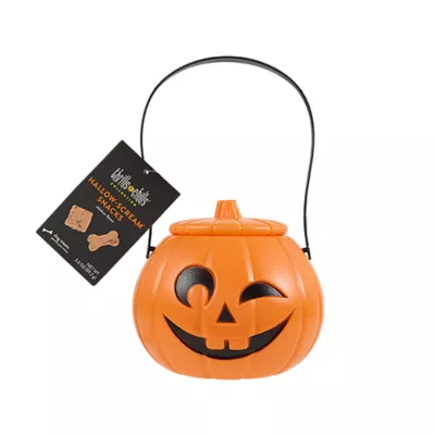 Product Thrills and Chills Pumpkin Pail Meaty Dog Treats 3.5 OZ