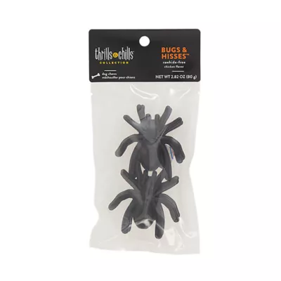 Product Thrills and Chills Rawhide Alternative Spiders Dog Treats 4 Count 2.8 OZ