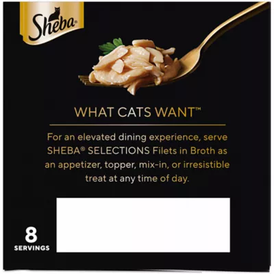 Product SHEBA Selections Filets In Broth - Premium Cat Meal Complement, Variety Pack, 10.4 OZ