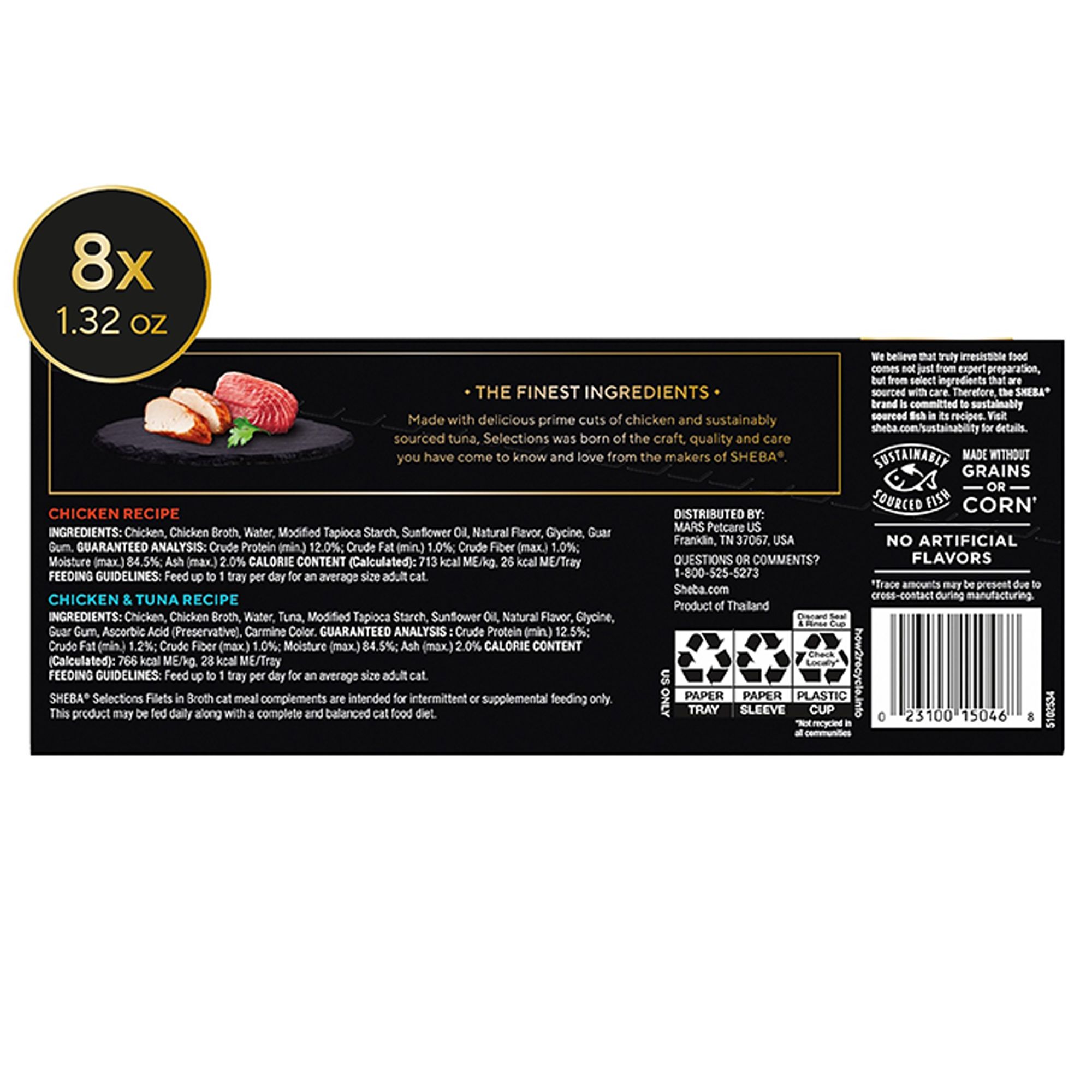 SHEBA Selections Filets In Broth - Premium Cat Meal Complement, Variety Pack, 10.4 OZ - thumbnail 8