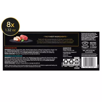 Product SHEBA Selections Filets In Broth - Premium Cat Meal Complement, Variety Pack, 10.4 OZ